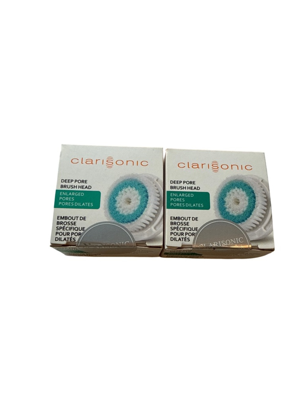 Clarisonic Deep Pore Brush Heads - White & Teal (Pair)